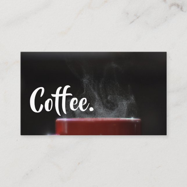 Bright Coffee Steam Simple Mountain Punch-Card Loyalty Card (Front)
