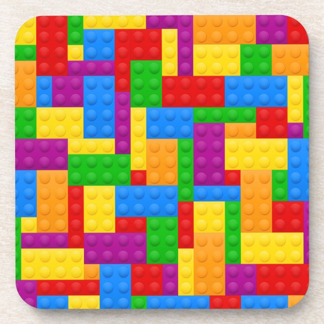 BRIGHT COLORED CHILDRENS BUILDING BLOCKS COASTER (Front)