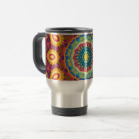 Bright Colorful Abstract Floral Mandala
