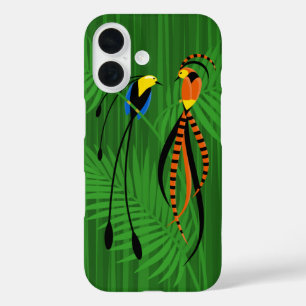 Bright Colorful Birds of Paradise iPhone 16 Case