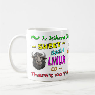 Bright Colorful Home Sweet Home - Gnu Linux Theme Coffee Mug