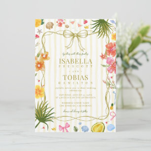 Bright Colorful Island Wedding Invitation