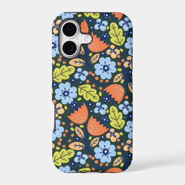 Bright Colorful Modern Pretty Flower Pattern (Back)