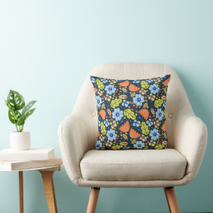 Bright Colorful Modern Pretty Flower Pattern Cushion