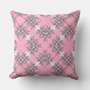 Bright colorful ornament with palm leaves art cushion