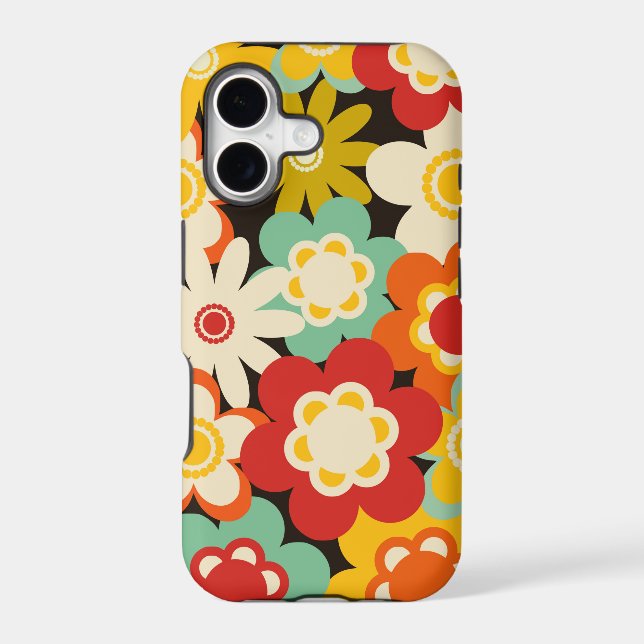 Bright Colorful Retro Cute Floral Pattern (Back)