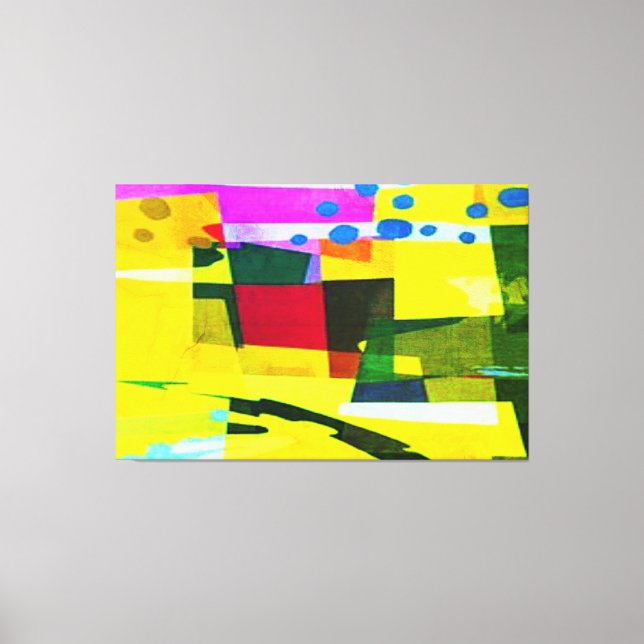 BRIGHT COLORS  3 Panel Home Office Canvas Wall Art (Front)