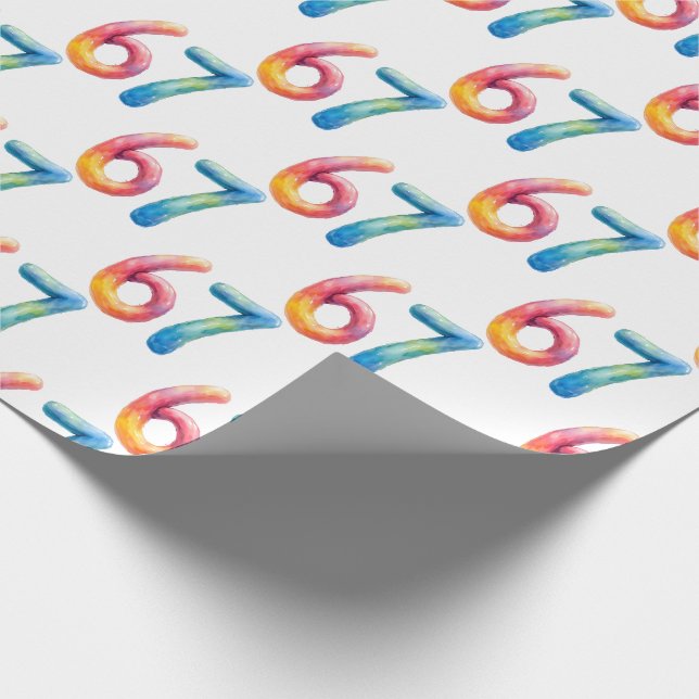 Bright Colors 67 No Meaning Whatsoever White Wrapping Paper (Corner)
