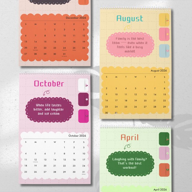 Bright Colors & Cheerful Inspiration Calendar (Creator Uploaded)
