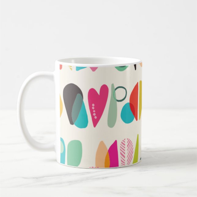 Bright colors Patterned  Coffee Mug (Left)