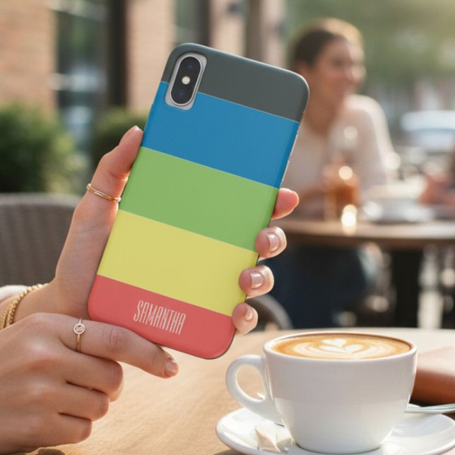 Bright Colour Block Name Case-Mate iPhone Case (Creator Uploaded)