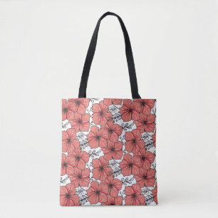 Bright Colour Floral Sketch, Seamless. Tote Bag