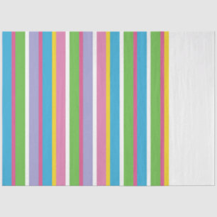 Bright Colour Stripes NAME Modern Summer Fun Hip Tissue Paper