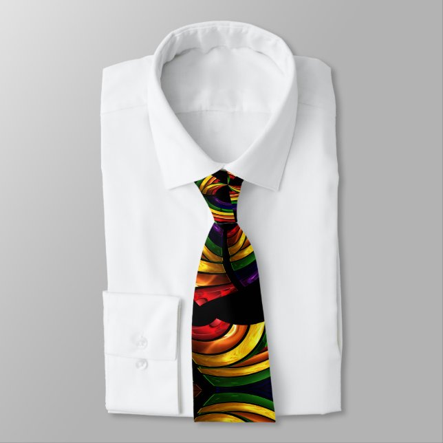 bright colour swirls boss tie (Tied)