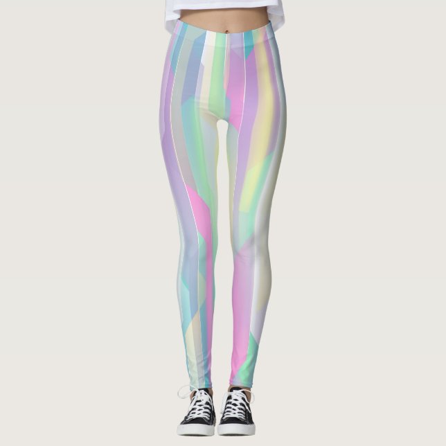 bright coloured abstract leggings (Front)