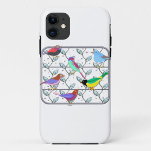 Bright Coloured Birds on a Trellis Case-Mate iPhone Case