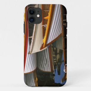 Bright coloured boats at the Wooden Boat Centre Case-Mate iPhone Case