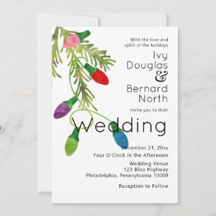 Bright Coloured Christmas Lights, Wedding Announcement