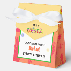Bright Coloured Fiesta Graduation 4"w x 2"l x 5"h Favour Box