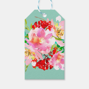 Bright Coloured Floral Thank You Tags