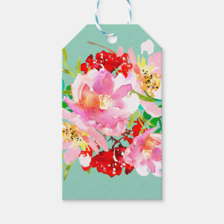 Bright Coloured Floral Thank You Tags