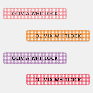 Bright Coloured Gingham Plaid Primary School