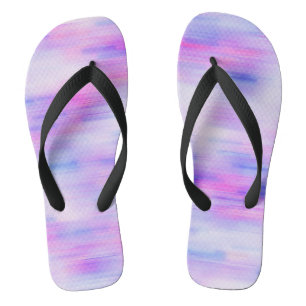 Bright coloured stain abstract pattern jandals
