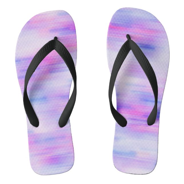 Bright coloured stain abstract pattern jandals (Footbed)