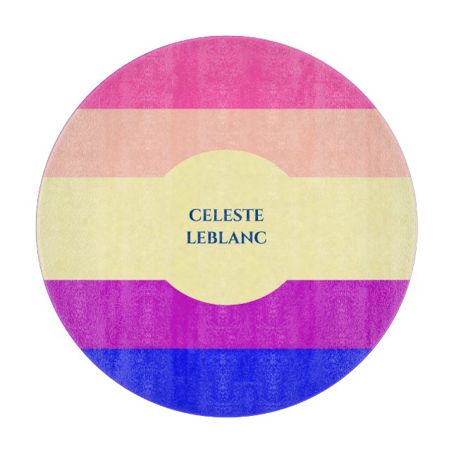 Bright Coloured Stripes-Summer- Cutting Board (Front)