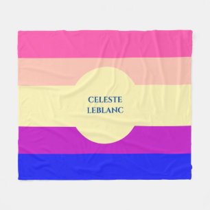 Bright Coloured Stripes-Summer- Fleece Blanket