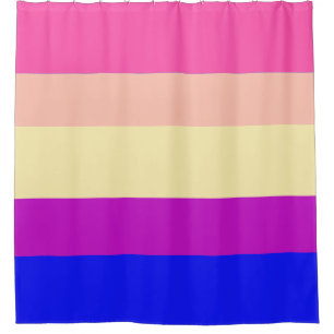 Bright Coloured Stripes-Summer- Shower Curtain