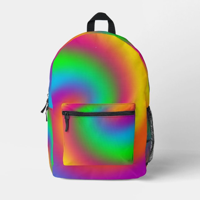 Bright Coloured Tie Dye Backpack (Front)