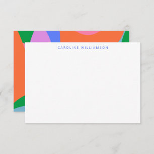 Bright Colourful Abstract Art Custom Name Card