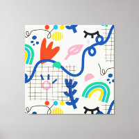 Bright Colourful Abstract Art Doodles