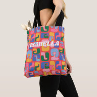 Bright Colourful Abstract Shapes Personalised Name