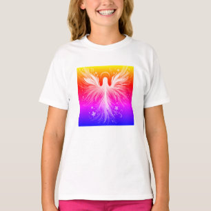 Bright Colourful Angel Design on a Womans' T-Shirt
