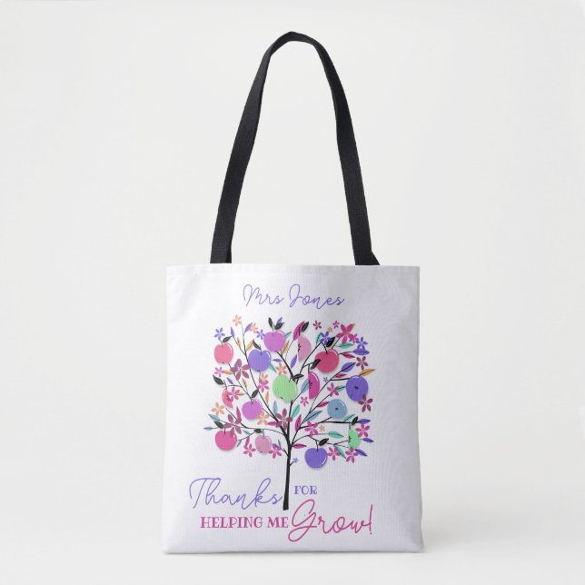 Bright colourful apple tree helping me grow tote b (Front)