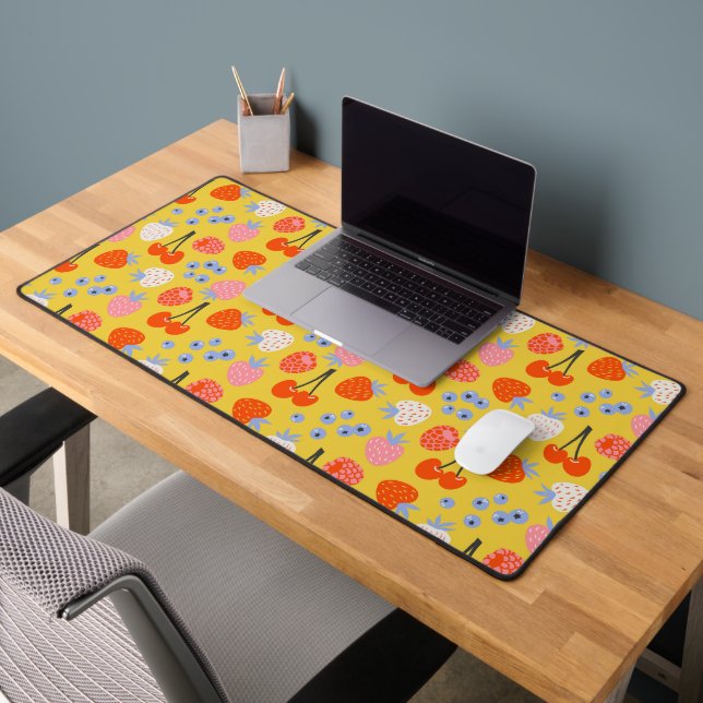 Bright Colourful Berry Fruit Pattern Desk Mat (Office 2)