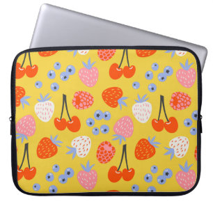 Bright Colourful Berry Fruit Pattern Laptop Sleeve