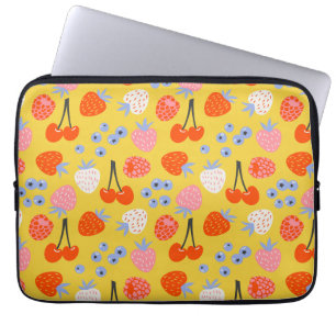 Bright Colourful Berry Fruit Pattern Laptop Sleeve