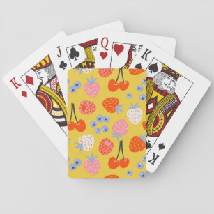 Bright Colourful Berry Fruit Pattern Playing Cards