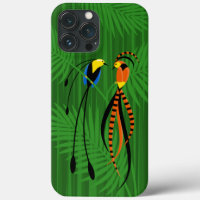 Bright Colourful Birds of Paradise Dark
