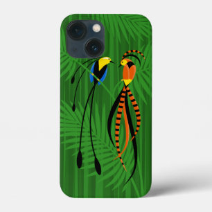 Bright Colourful Birds of Paradise Dark iPhone 13 Mini Case