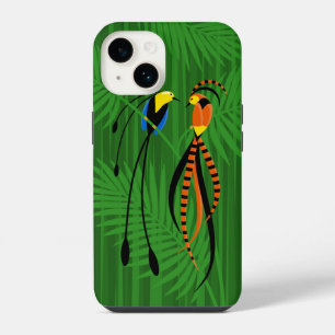 Bright Colourful Birds of Paradise Dark iPhone 14 Case