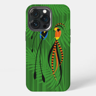Bright Colourful Birds of Paradise Dark iPhone 13 Pro Case