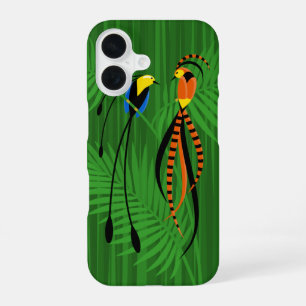 Bright Colourful Birds of Paradise iPhone 16 Case