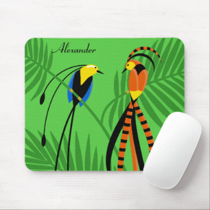 Bright Colourful Birds of Paradise Mouse Pad