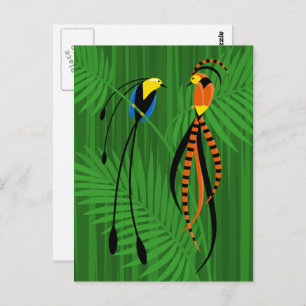 Bright Colourful Birds of Paradise Postcard