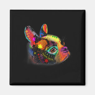 Bright Colourful Boston Terrier Watercolor Dog Art Magnet
