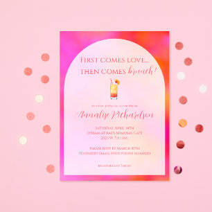 Bright Colourful Bridal Brunch Invitation